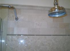 Bath tile and shower head detail