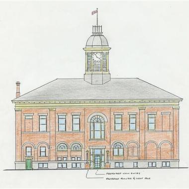 Port Hope Town Hall - Pencil Drawing