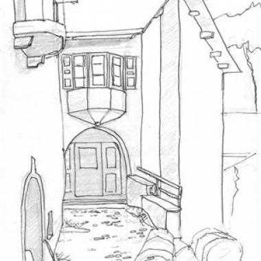 Guarda House - Pencil and In Sketch
