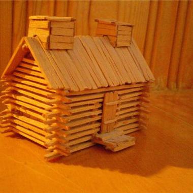 Log Cabin Model - Toothpick