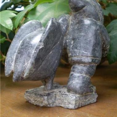 Loon Leading Blind Boy - Soapstone carving