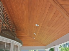 Verandah cedar ceiling detail