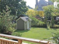 New garden shed from deck