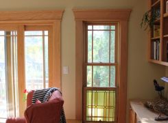 Oak window and door detail & skylight