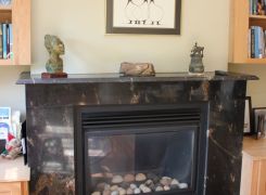 New gas fireplace detail