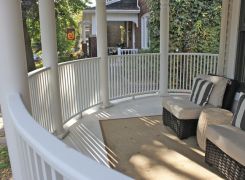 Curved front verandah railing